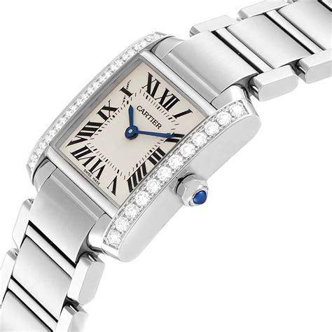 cartier tank francaise diamond series women& 39|cartier tank francaise watch price.